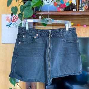 Free people mini denim skirt